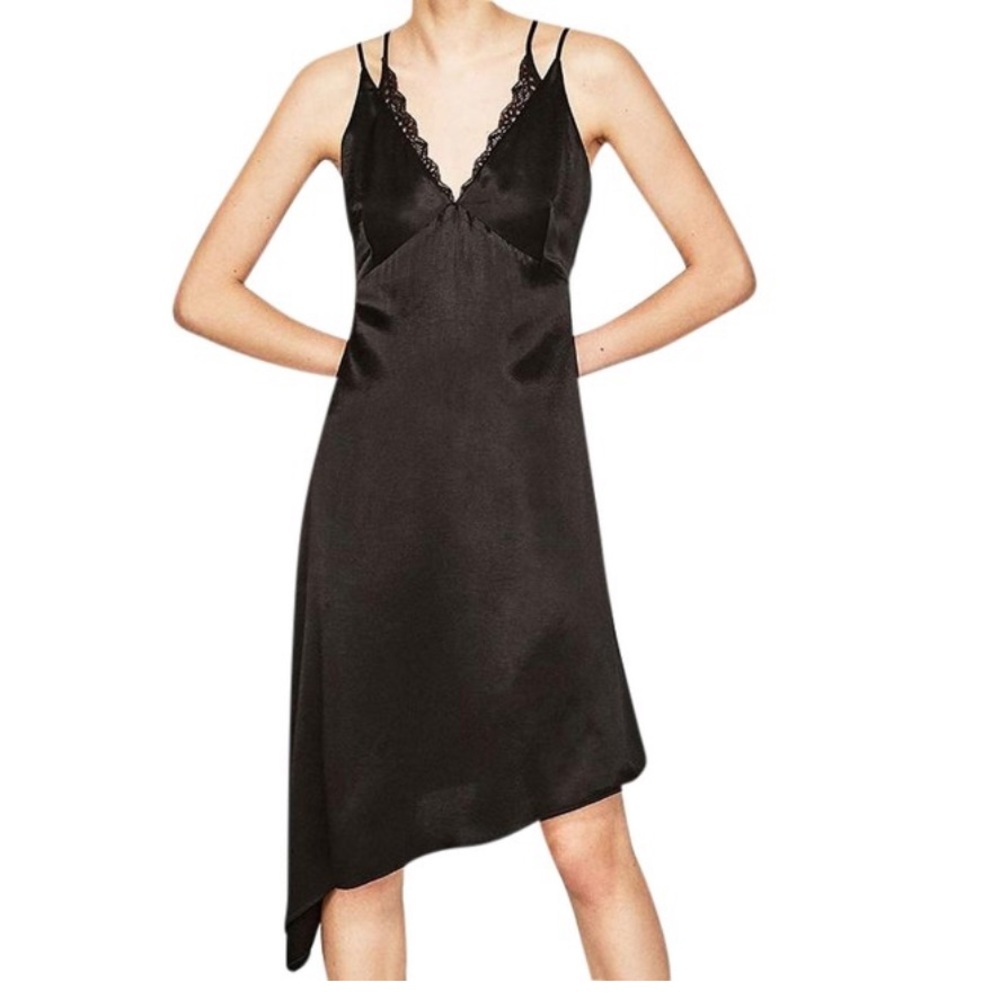 Zara basic collection satin dress